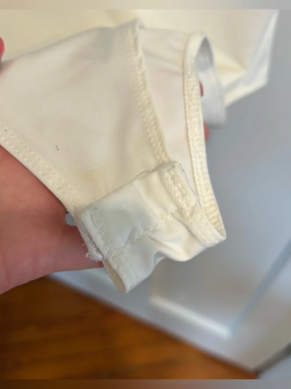 White Off-Shoulder Double Ruffle Bodysuit - Picture 4 of 5